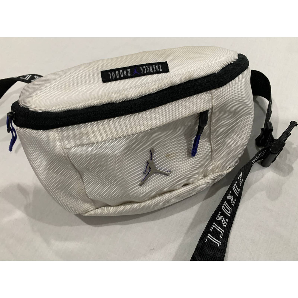 Jumpman Fanny Pack Air Jordan 11 Concord Crossbody Bag White and Concord Purple